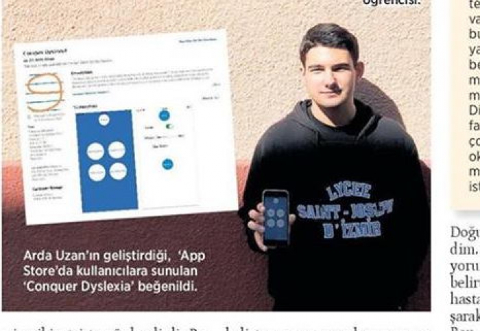 12. Sınıf öğrencimiz Arda&#039;dan Disleksi Uygulaması